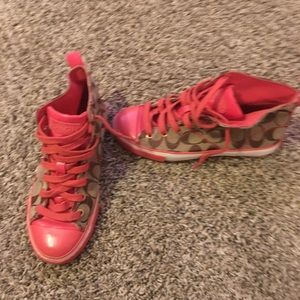 Coach high top tennis shoes